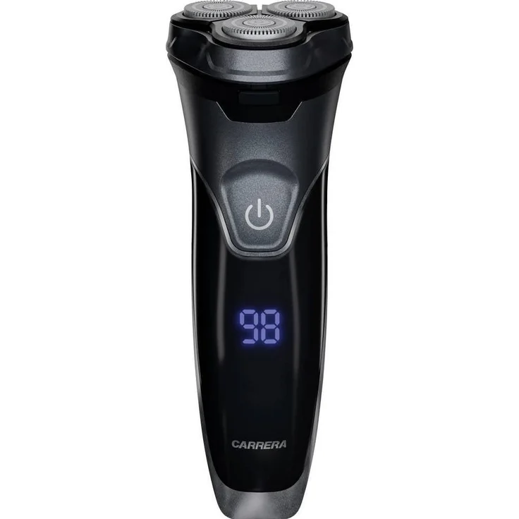 Carrera Beauty 02665, Rotationsrasierer in Schwarz, akkubetrieben mit 80 Minuten Laufzeit und Schnellladung in 90 Minuten