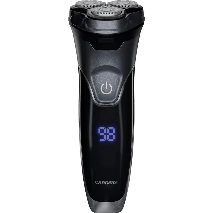 Carrera Beauty 02665, Rotationsrasierer in Schwarz, akkubetrieben mit 80 Minuten Laufzeit und Schnellladung in 90 Minuten