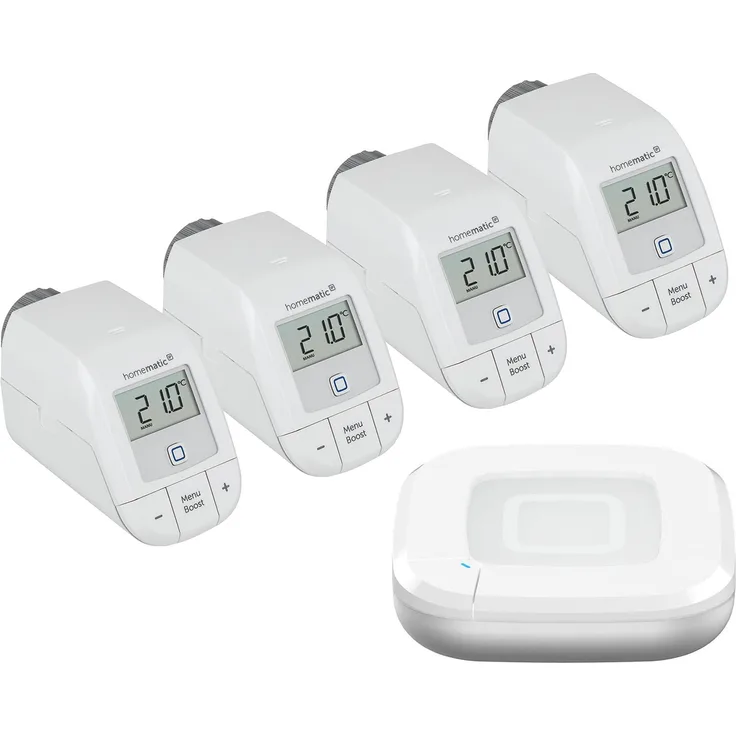 eQ-3 Homematic IP Starter Bundle Heizen Basic, inkl. Access Point und 4 Heizkörperthermostate für Smart Home