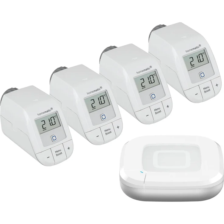 eQ-3 Homematic IP Starter Bundle Heizen Basic, inkl. Access Point und 4 Heizkörperthermostate für Smart Home