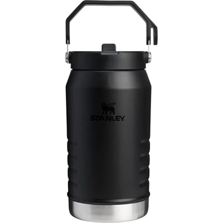 Stanley IceFlow Flip Straw Jug 1.9L, Auslaufsichere Thermosflasche mit 20 Stunden Kühlfunktion, Spülmaschinenfest, BPA-frei, frostblau