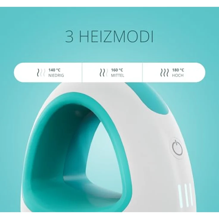 LOKLIK Reisebügeleisen Mini Heat Press, Kompakte Heizpresse, Transferpresse zum Aufbügeln, Textildruck, blau – Bild 3