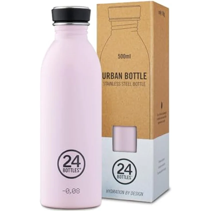 24Bottles Edelstahlflasche 0,5 l candy pink, pastellrosa – Bild 2