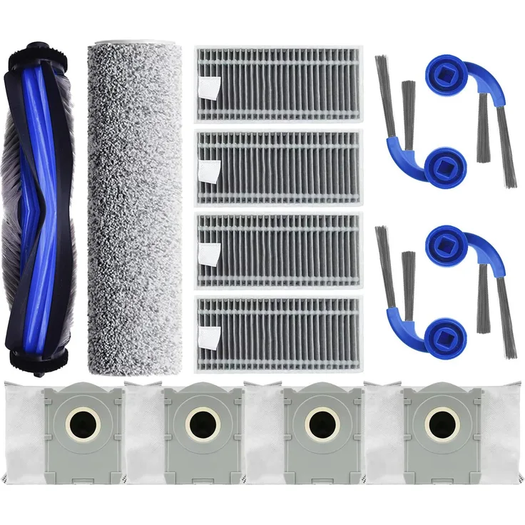 VERCO Ersatzteile Set für Ecovacs Deebot T80 Omni, 14tlg Zubehör mit Hauptbürste, HEPA Filtern und Staubbeuteln