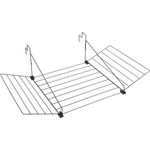 Tomado Wäscheständer Hängetrockner Tilburg 12 m Schwarz, Stahl mit Epotherm-Beschichtung, UV- und rostbeständig, klappbares Design