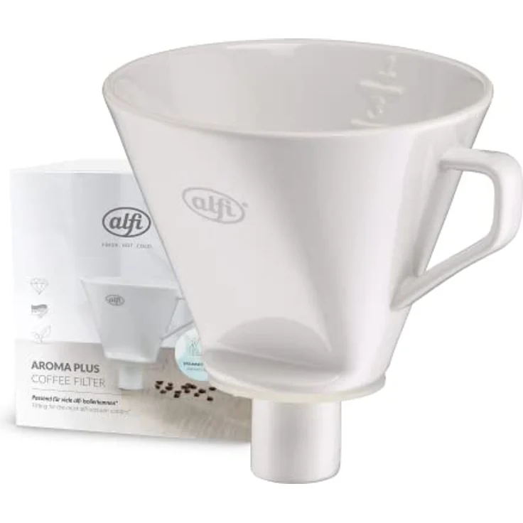 alfi 0096.010.000 Kaffeefilter Aroma Plus Porzellan, weiss, Größe 4, Kannenfilter zum direkten Brühen in 1 oder 2 Tassen bzw. Kannen mit größerem Ausgießer – Bild 2
