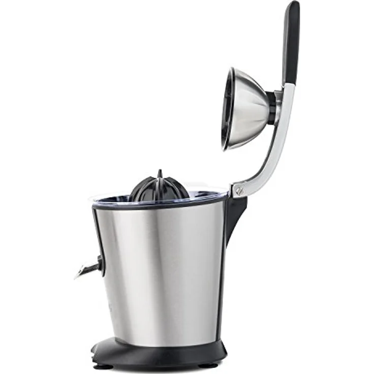 H.Koenig AGR80 Elektrische Zitruspresse mit Hebelarm - Anti-Tropfsystem - BPA frei - Spülmaschinenfest - 160 W - Edelstahlgehäuse – Bild 6