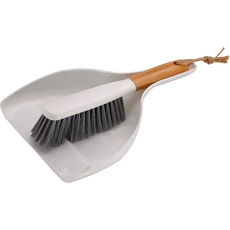 Michelino Kehrgarnitur Kehrgarnitur mit Handfeger aus Bambus und Kehrschaufel, praktisch und umweltfreundlich