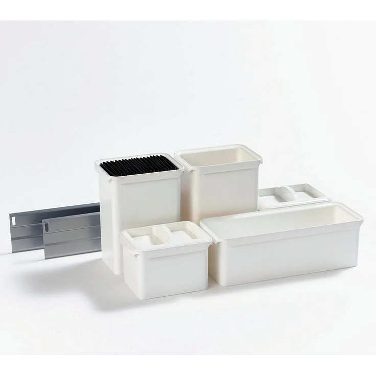 Kesseböhmer YouboXx-Set 1, Ordnungssystem für Apothekerauszug DISPENSA in Weiß, mit individueller Einteilung und flexibler Stauraumnutzung