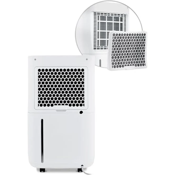 Berdsen BD-523, Kompressor-Luftentfeuchter mit Ventilator, 20 l/Tag, für Räume bis 60 m³, Wäschemodus, elektrisches Gerät, Weiß – Bild 3