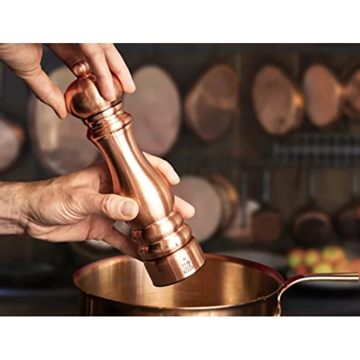 PEUGEOT Salzmühle PARIS CHEF 22cm Edelstahl Kupfer Zirkonia-Mahlwerk Gewürzmühle – Bild 3