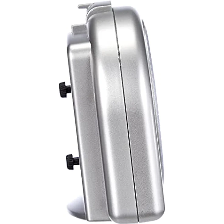 Technoline Quarzwecker Modell SD, analoger Wecker mit nachtleuchtenden Zeigern, silber – Bild 4