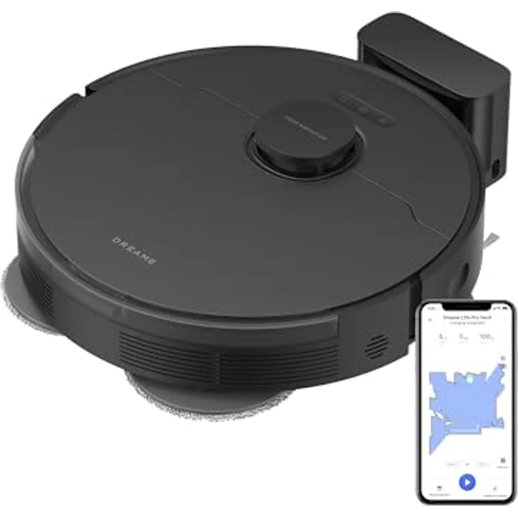 DREAME L10s Pro Gen3, intelligenter Saug- und Wischroboter mit 13.000 Pa Saugkraft, DuoScrub-Wischsystem und 5.200 mAh Akku, Schwarz – Bild 1
