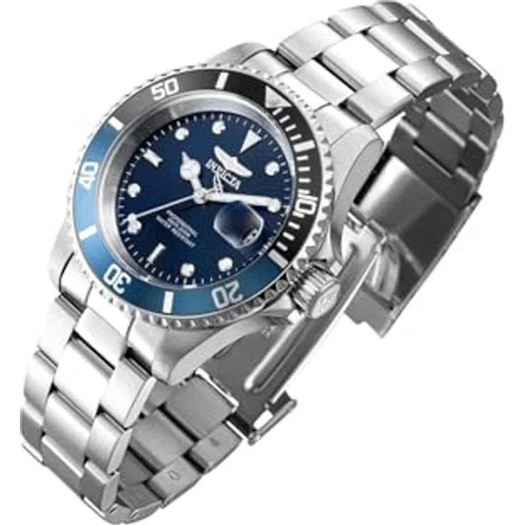 Invicta Pro Diver Edelstahl Chronograph Herrenuhr mit japanischem Quarzwerk, 40mm, rundes Ziffernblatt, Datumsanzeige – Bild 2