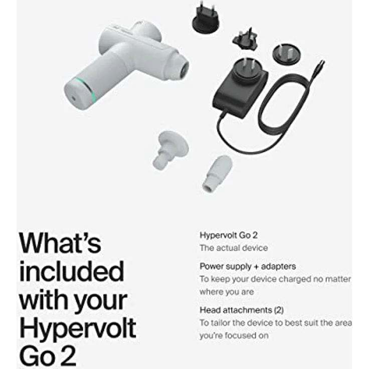 Hyperice Hypervolt Go 2 Massagepistole, Weiß – Bild 6