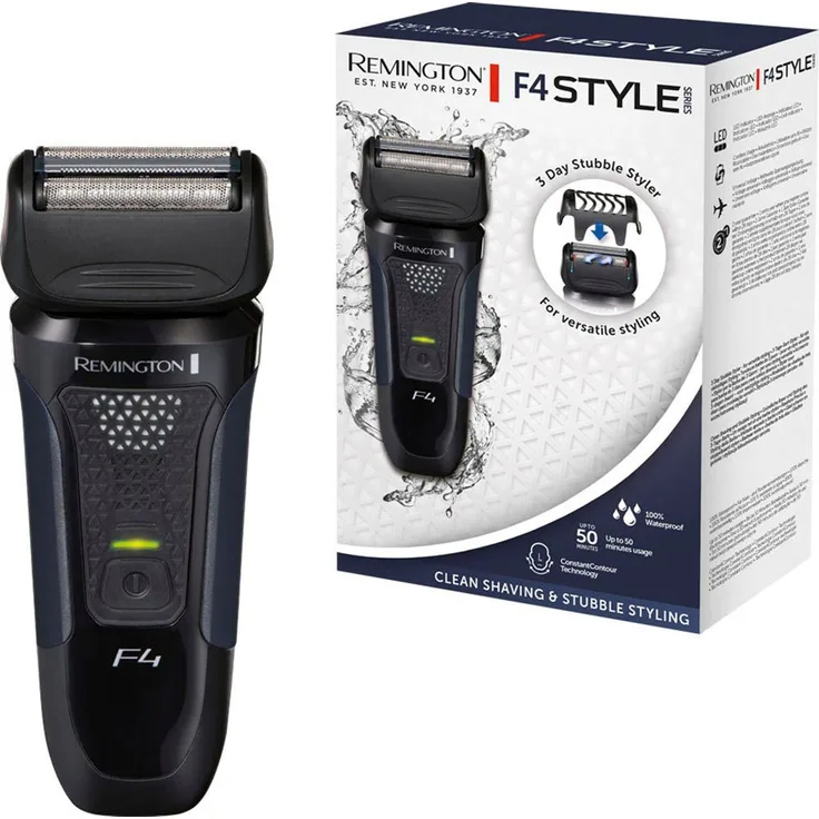 Remington Elektrorasierer F4002 Style Series Foil Shaver F4, 3-Tage Bart-Aufsatz, wasserdicht