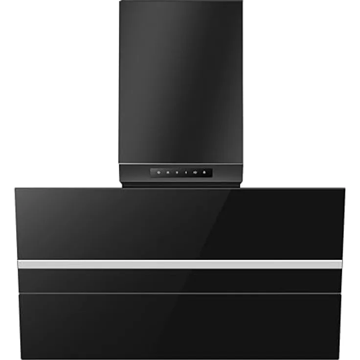 Wolkenstein Dunstabzugshaube WS49-90B | Automatische Öffnung, Touch Control, 4 Leistungsstufen, LED-Beleuchtung | schwarz, 90cm Breite