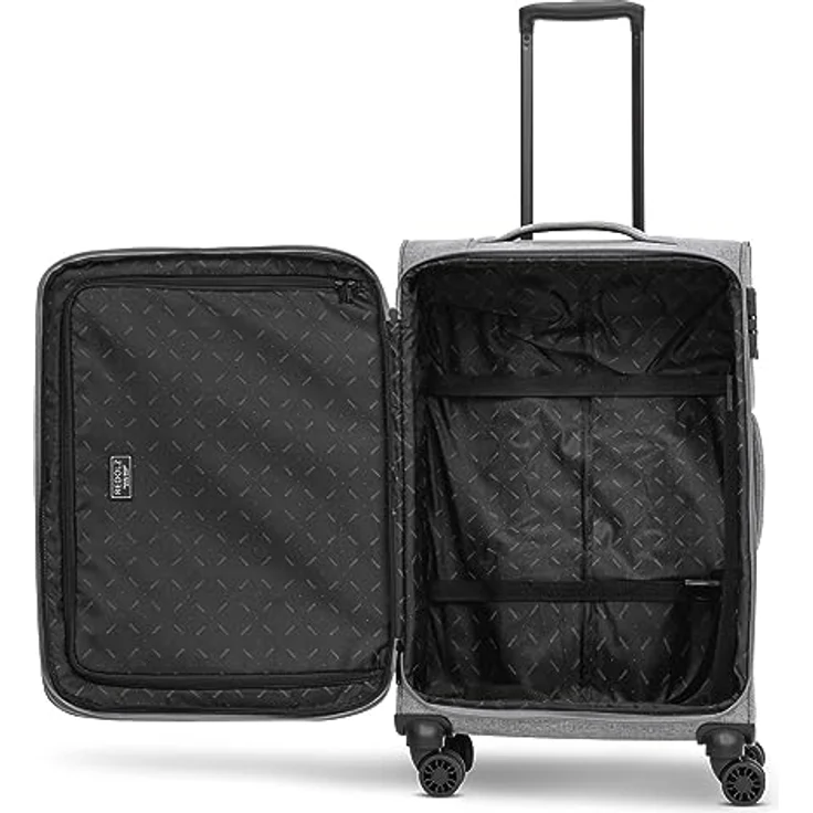 REDOLZ Essentials 12 Koffer-Set 3-teilig für Damen & Herren | leichte & stabile Reise-Trolleys, hochwertiges Softcase, 4 Doppelrollen & TSA-Schloss (erweiterbar mit Dehnfalten) – Bild 5