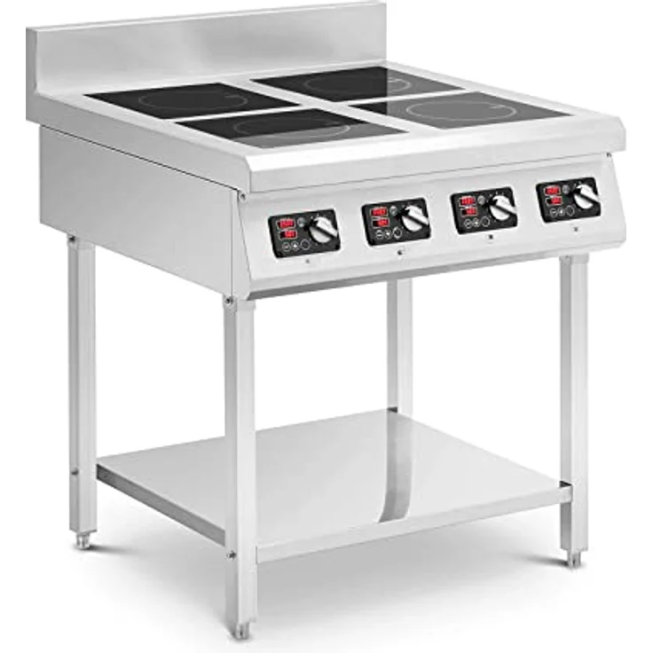 Royal Catering RCIK-3500IC4.4 Induktionsplatte mit Unterbau 4 x 20 cm 10 Stufen Timer Induktionskochplatte Kochplatte Induktion Induktionskocher Gastro Induktionskochfeld – Bild 1