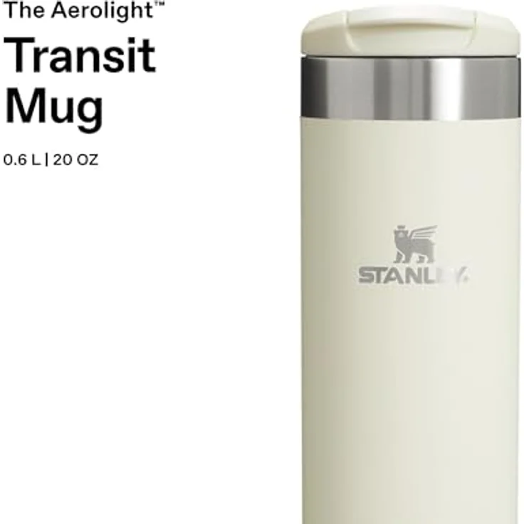 Stanley 1913 Aerolight Transit Thermobecher 0.6L, Auslaufsicher, Hält 6 Stunden Heiß, Spülmaschinenfest, Kompatibel mit Pkw-Getränkehaltern, Gloss – Bild 3