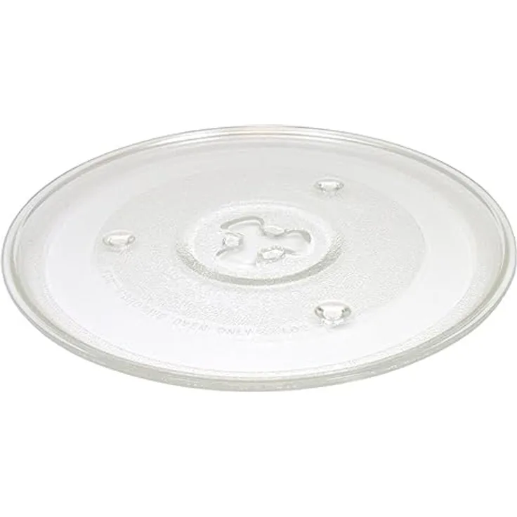BAYLI Mikrowellenteller 27 cm, hitzebeständiger Glasteller für Mikrowelle, kompatibel mit Y-Drehkreuz, spülmaschinenfest