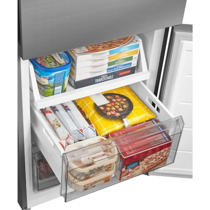 Midea MDRB600MME46 Kühl- und Gefrierkombination Freistehend, 443 l, Edelstahl, SuperCooling, 35 dB – Bild 4