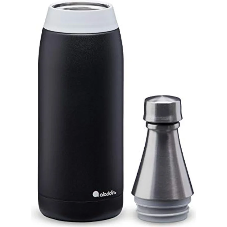 Aladdin Fresco Thermavac Trinkflasche Edelstahl 0.6L Lava Black – Thermosflasche Auslaufsicher - Hält 10+ Stunden Kalt - Wasserflasche BPA-Frei - Thermoskanne Spülmaschinenfest – Bild 4