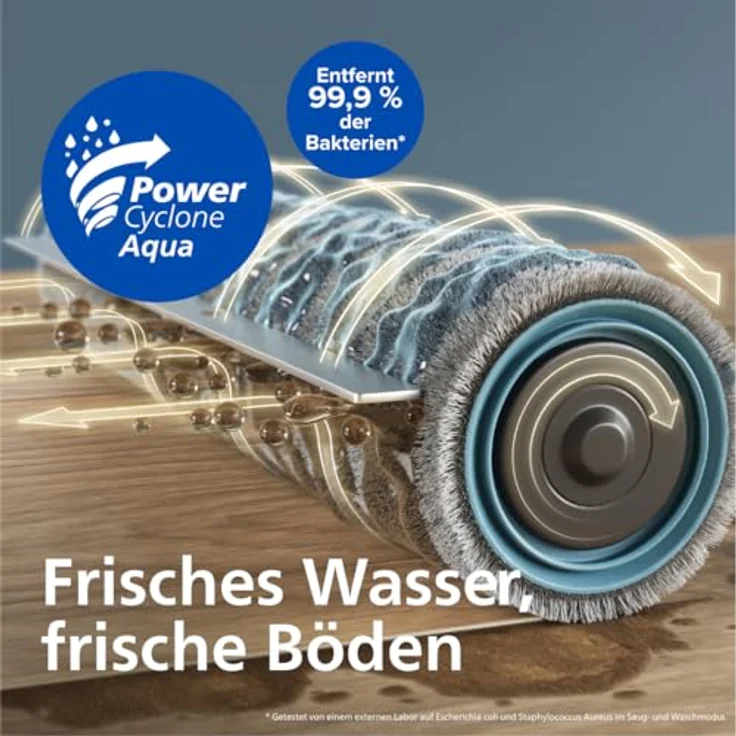 Philips 9000 Series Saug- und Wischroboter - mit automatischer Staubabsaugstation, rollender Wischmop, 8000 Pa Saugleistung, 6300 mAh Akkukapazität, Hinderniserkennung, Steuerung über App (XU9100/10) - Schwarz – Bild 3