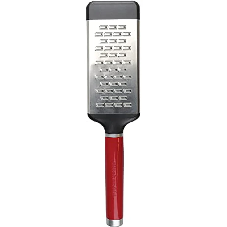 KitchenAid Käsereibe, 2-seitige Reibe aus geätztem Edelstahl mit mittelfeinen Reibelöchern –Empire Rot – Bild 1
