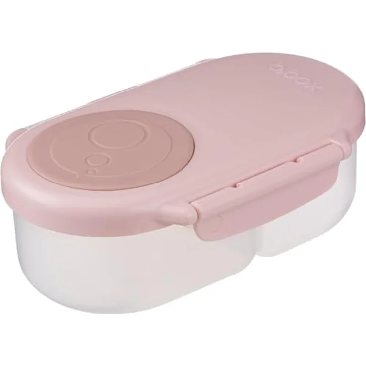B.Box Snackbox Blush Crush, Auslaufsichere Lunchbox mit zwei Fächern, Rosa