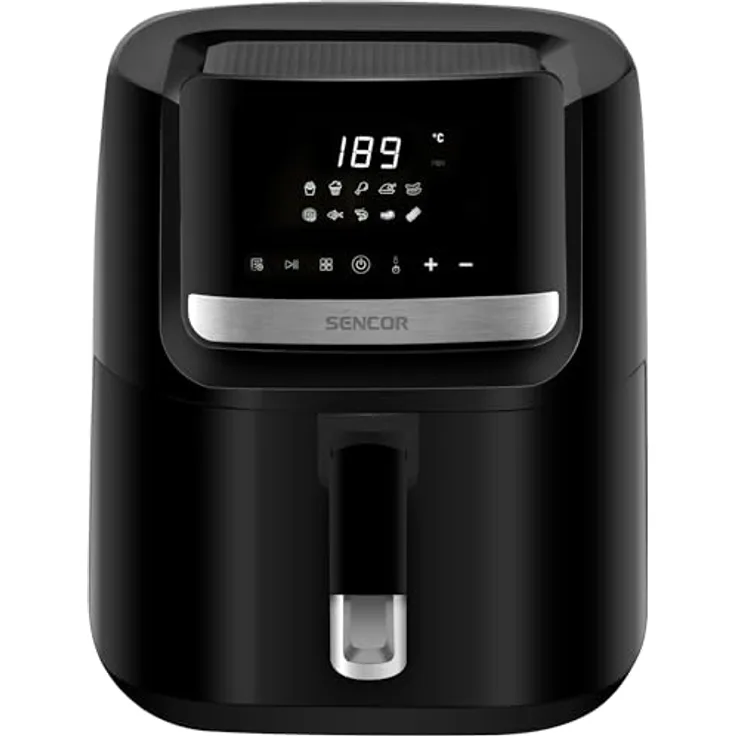 SENCOR Air Fryer SFR 6550BK, Heißluftfritteuse mit 6,5L Fassungsvermögen