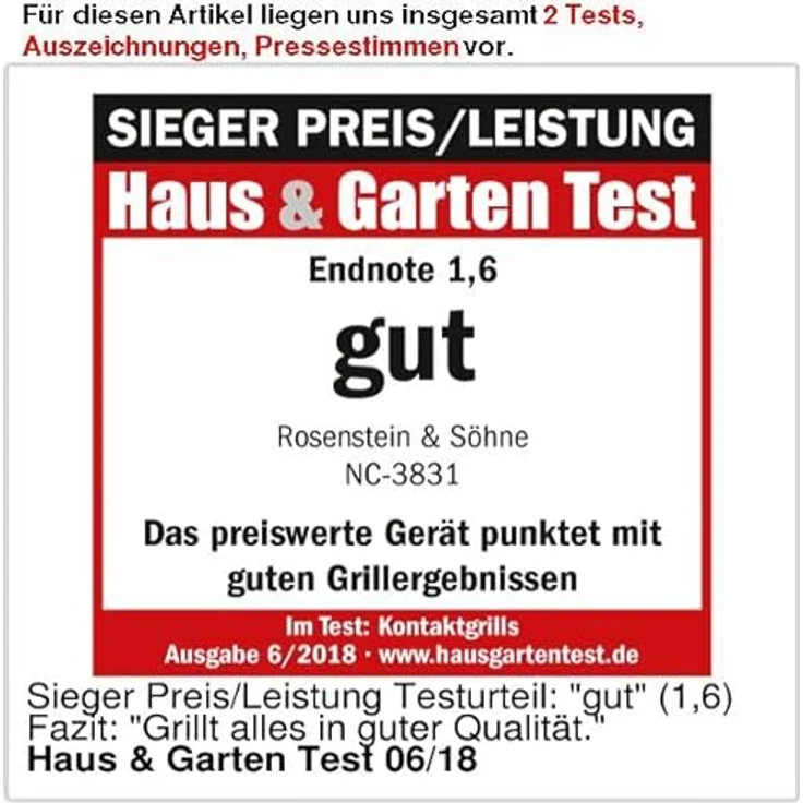 Rosenstein & Söhne CG-2510 Sandwichmaker, Panini-Grill, 1000W, ca. 27 x 16,5 cm, Kontrollleuchte, rot – Bild 7