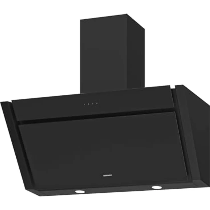 Oranier MEBA902 Kopffrei-Wandhaube 90 cm, schwarze Abluft Dunstabzugshaube mit 3 Leistungsstufen, Touch-Control und LED Anzeige in Weiß