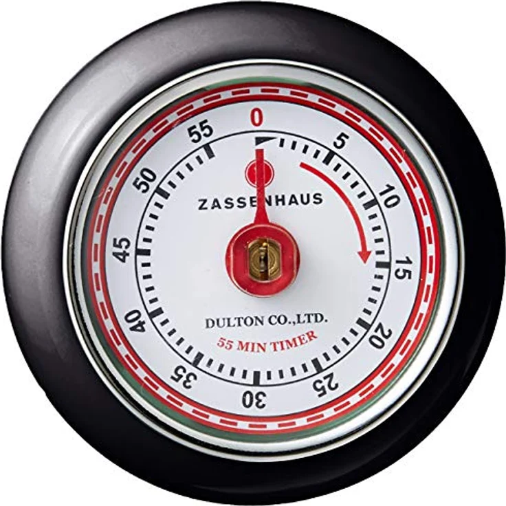 Zassenhaus Küchentimer SPEED , Schwarz , Ø 7 cm x 3 cm , Analoge Zeitanzeige mit Alarm-Funktion , Die Countdown-Uhr unterstützt bei der Zeitplanung beim Kochen oder Backen – Bild 2