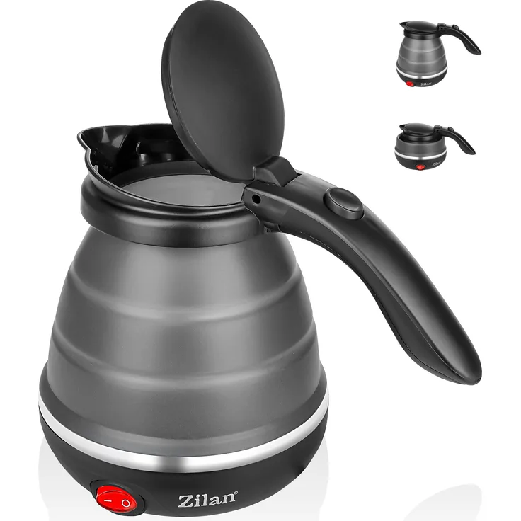 Zilan Wasserkocher ZLN-1986, 0.5 l, 750 W, automatischer Klappdeckel, Silber
