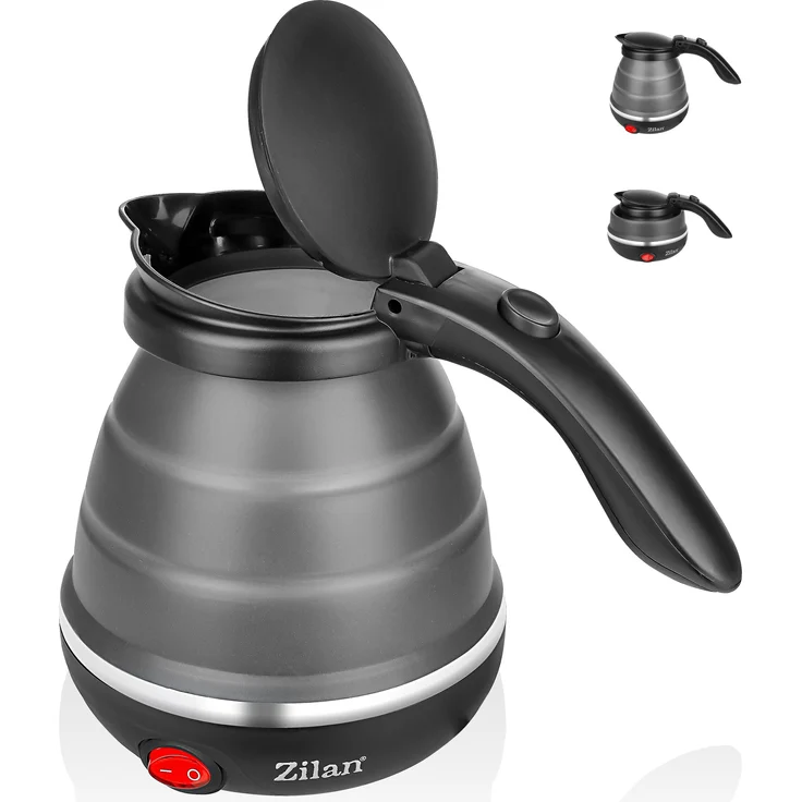 Zilan Wasserkocher ZLN-1986, 0.5 l, 750 W, automatischer Klappdeckel, Silber – Bild 1
