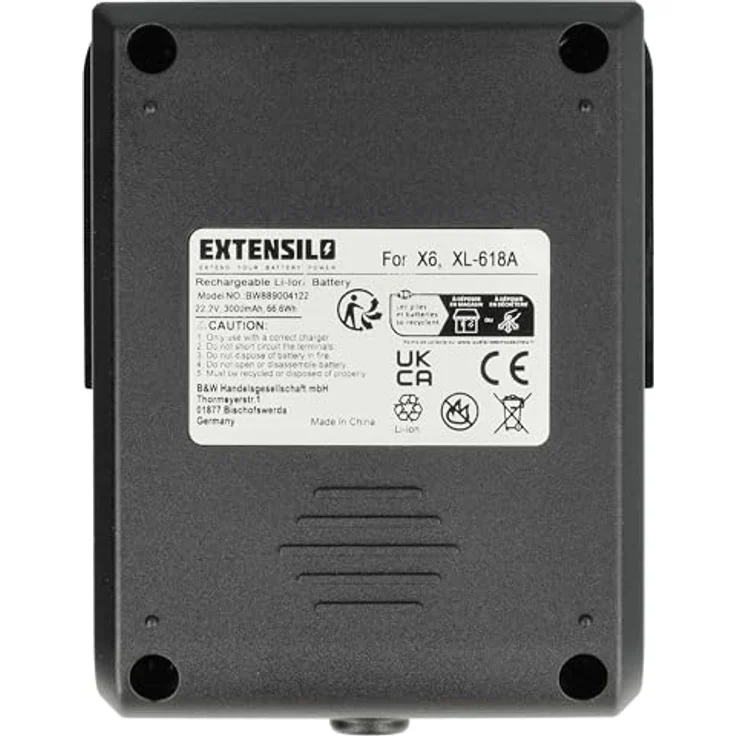 EXTENSILO Akku Ersatz für Moosoo XL-618A Staubsauger (3000 mAh, 22,2 V, Li-Ion) – Bild 3