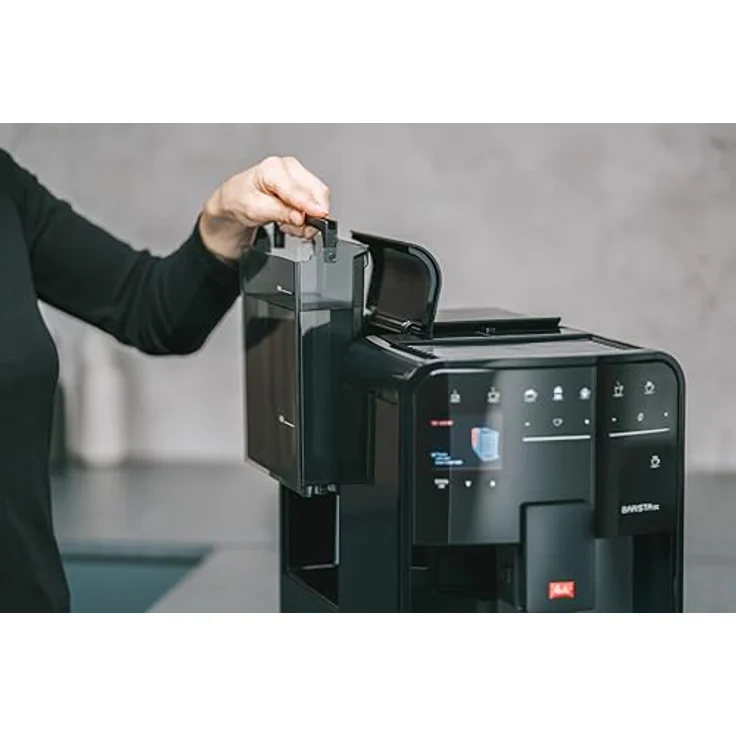 Melitta Barista SE Kaffeevollautomat, schwarze Ausführung, geräuscharmes Mahlwerk, Touch & Slide Bedienung, separat für Milch und Heißwasser – Bild 4