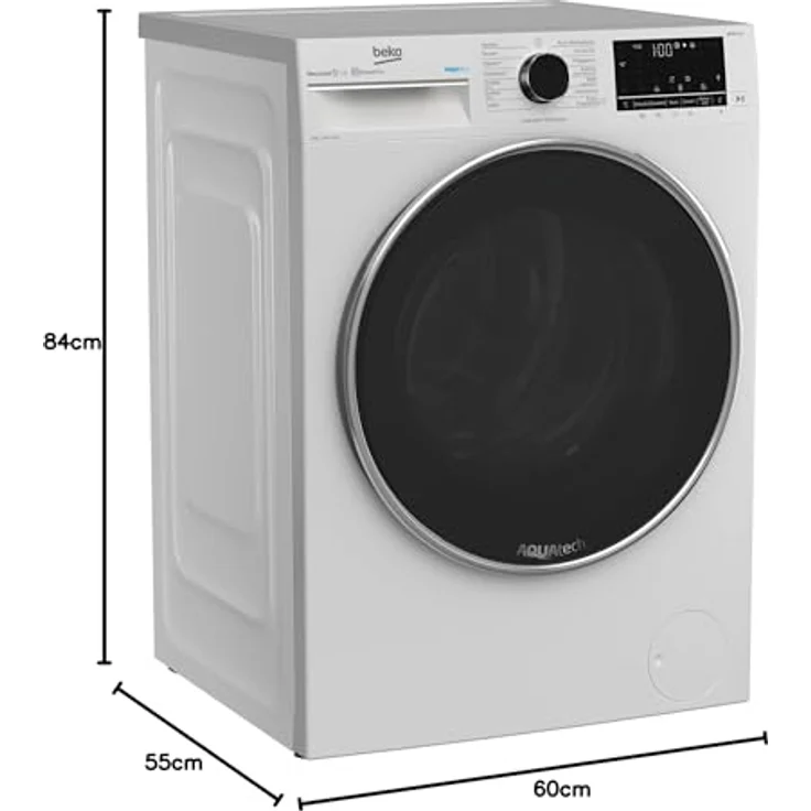 Beko B5WFU58418W, Frontlader-Waschmaschine, A, Fassungsvermögen 8 kg, Standgerät, Breite 60 cm – Bild 12