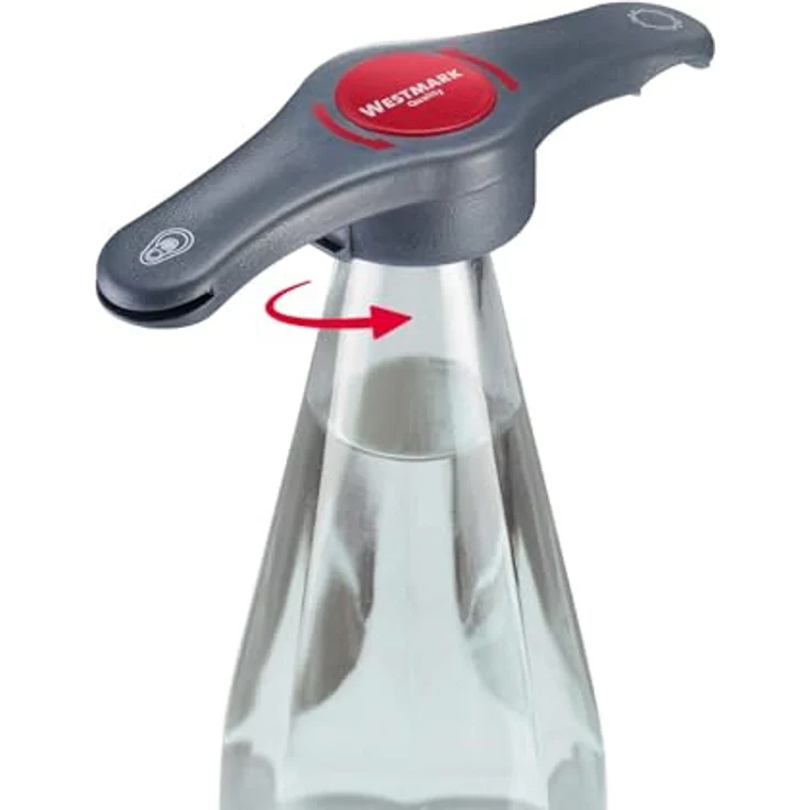 Westmark Kombiöffner, Flaschen--Getränkedosenöffner, Länge: 14,7 cm, Kunststoff, Propeller 4 in 1, Schwarz-Rot, 10512280 – Bild 3
