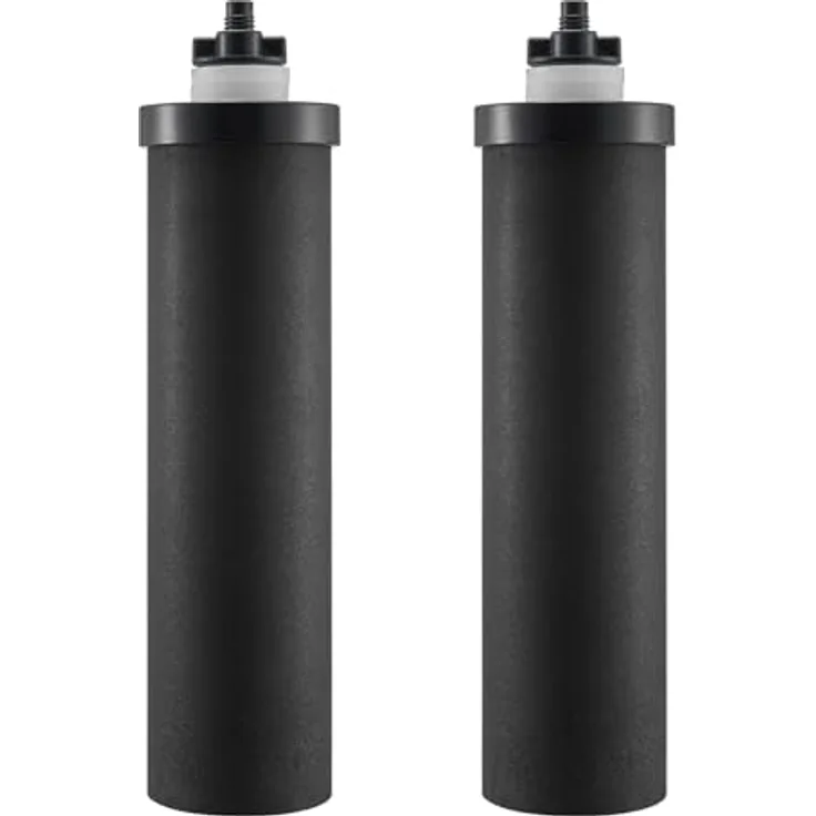 VEVOR Wasserfilter-Ersatz Reinigungselemente 2er-Pack, Aktivkohlefilter für Schwerkraft-Wasserfiltersysteme, 99% effektive Chlorentfernung, kompatibel mit den meisten Marken