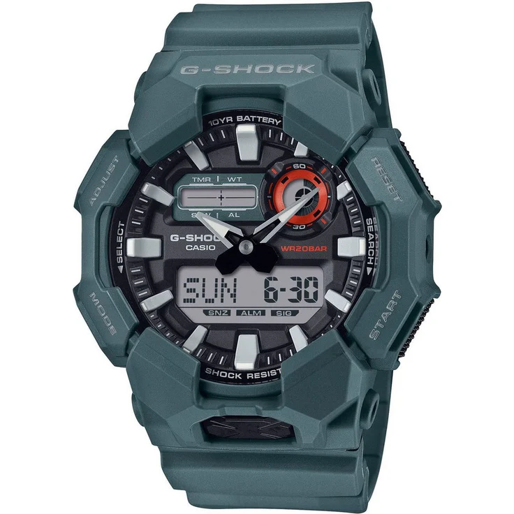 CASIO G-SHOCK Chronograph, Quarzuhr, digital, Herrenuhr, Resinband, 20 bar Wasserdichte, schwarz – Bild 1