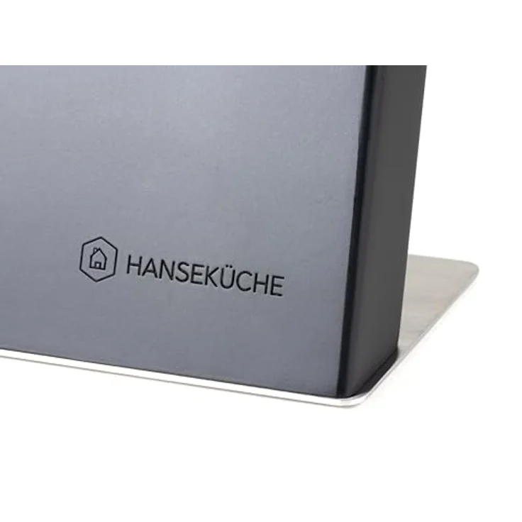 Hanseküche Messerhalter magnetisch – Magnetischer Messerblock aus Akazienholz, hochwertiges Messerbrett mit Magnet, Magnet-Messerhalter ohne Messer (Schwarz) – Bild 5