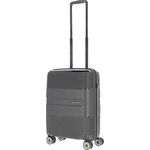 travelite 4-Rad Hartschalen Handgepäck Koffer klein mit TSA Schloss, Gepäck Serie WAAL: Stabiler Trolley mit recyceltem Innenfutter, 55 cm, 36 Liter