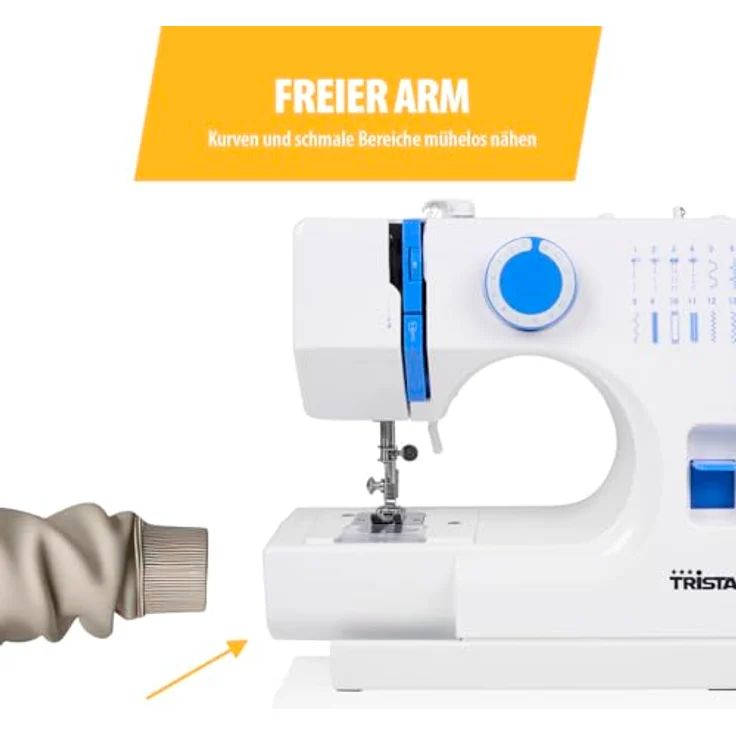 Tristar Nähmaschine SM-6003, 14 integrierte Stichmuster, LED-Beleuchtung, Weiß – Bild 6