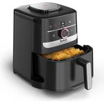 Tefal Easy Fry Smart & Silence Heißluftfritteuse, extrem leise, Smart-Assist-System, 5 Liter, Antihaftbeschichtung, bis zu 55 Lebensmitteln, Schwarz/Edelstahl