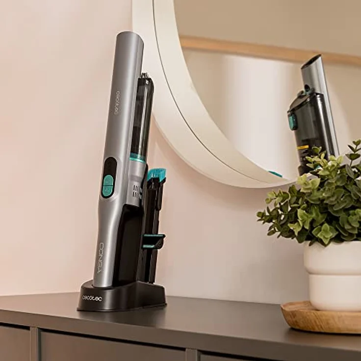 Cecotec Conga Rockstar Micro+, Kabelloser Handstaubsauger mit 200 W, 20 kPa Saugkraft, bis zu 40 Minuten Akku-Laufzeit, 2 Modi und Selbstladestation, Grau – Bild 2