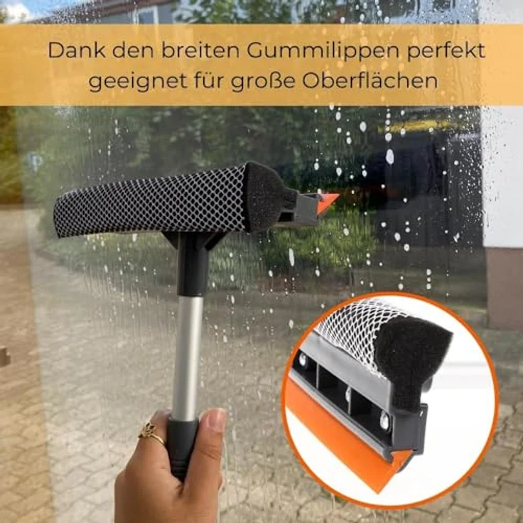 GarPet Fenster Scheiben Glas Dusch Auto Reiniger Wischer Abzieher Gummilippe Schwamm – Bild 3