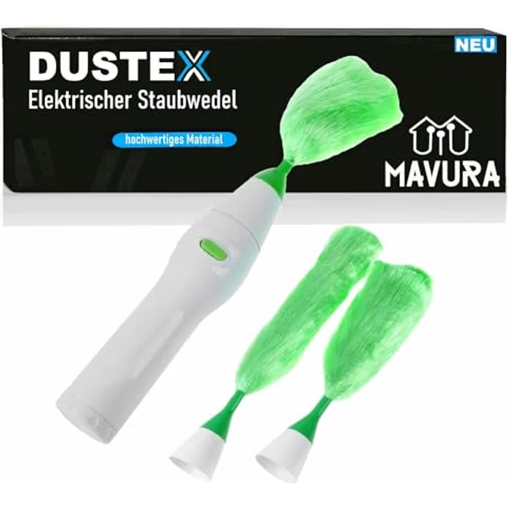 DUSTEX Elektrischer Staubwedel Staubwischer Staubbesen, Staubfänger Staubfeger elektrisch Putzen Reinigung – Bild 1