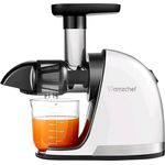 Amzchef Slow Juicer AMZCHEF 1501-WT (White), Entsafter, leiser Betrieb mit 90-110 U/min